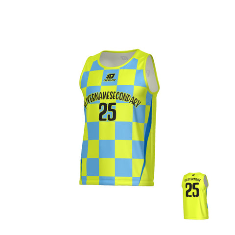 Checkers Sports Singlet - Neon Yellow