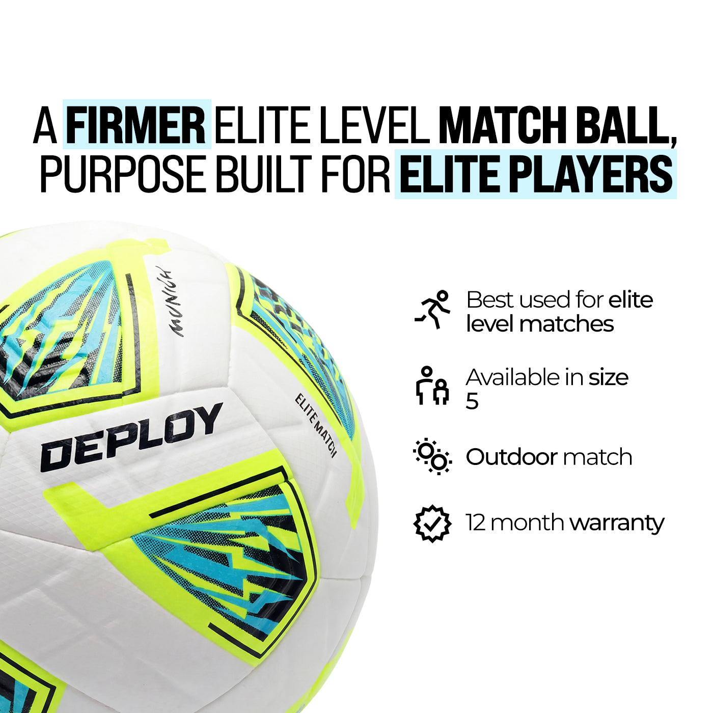 Munich - Elite+ Match Football - Deploy Football - Australia's Best Footballs & Soccer Balls
